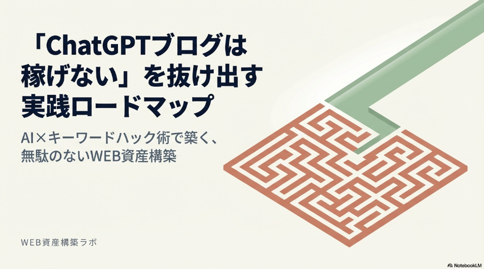 ChatGPTブログは稼げないを抜け出す実践ロードマップ