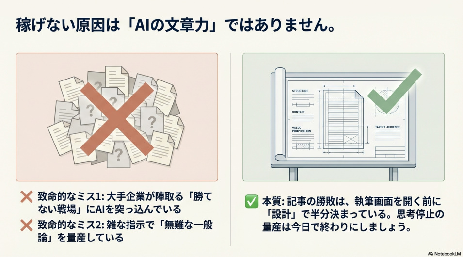 ChatGPTで書いたブログは稼げない理由