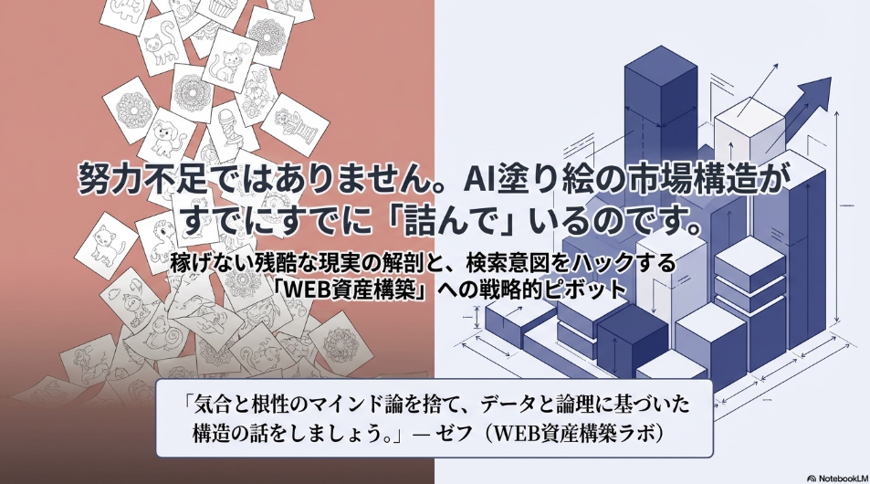 AI塗り絵が稼げないは当然です｜ブログ型資産へ移るべき理由を解説