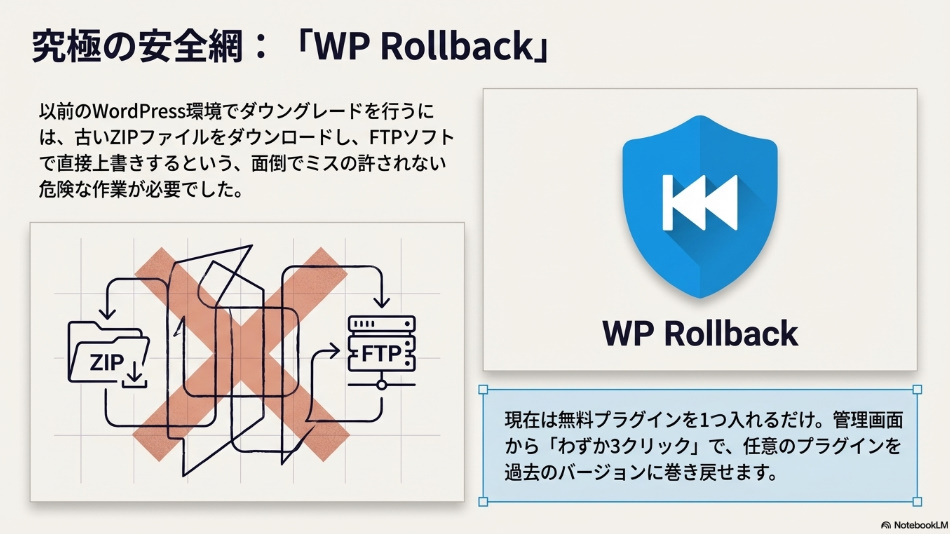 WP Rollbackで「時間を巻き戻す」